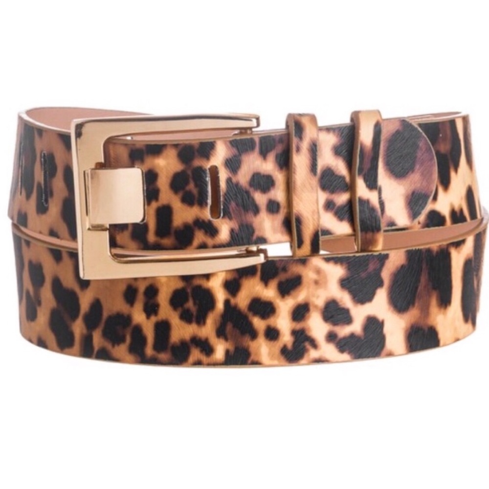 ⚡️Leopard Vegan Leather Belt